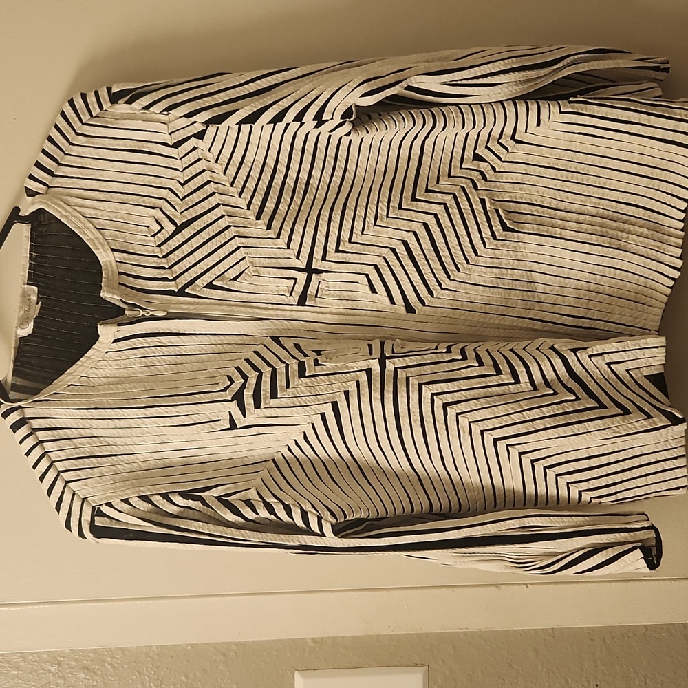 Obstinee Geometric Mesh Tailored Zip Blazer Jacket Size Plus 16